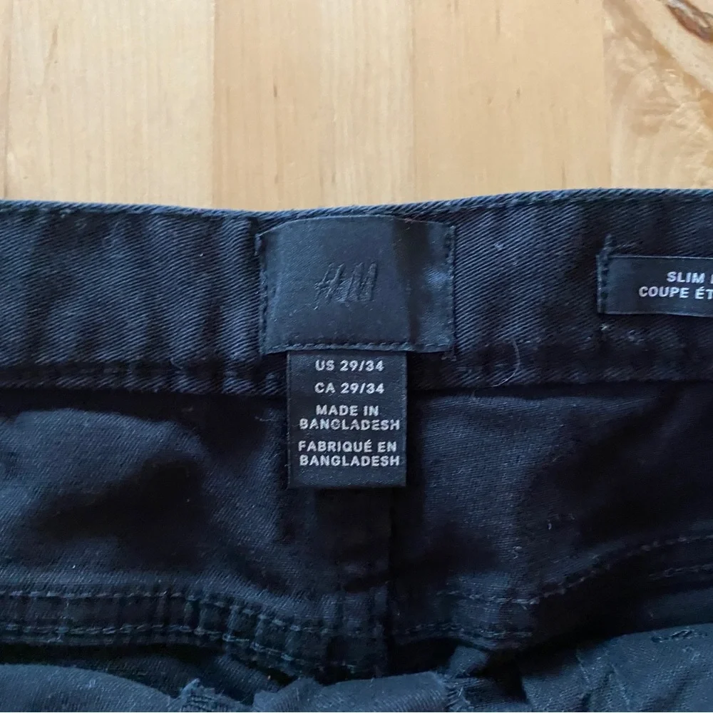 Men’s H&M slim skinny black five pocket jeans stretch cotton size 32 x 32 EUC - Picture 3 of 4
